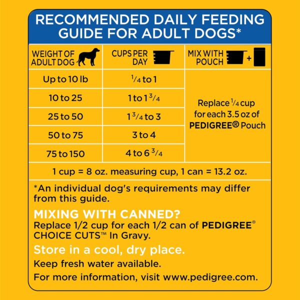 Pedigree High Protein Adult Dry Dog Food Beef and Lamb Flavor Dog Kibble, 18 lb. Bag - Image 6