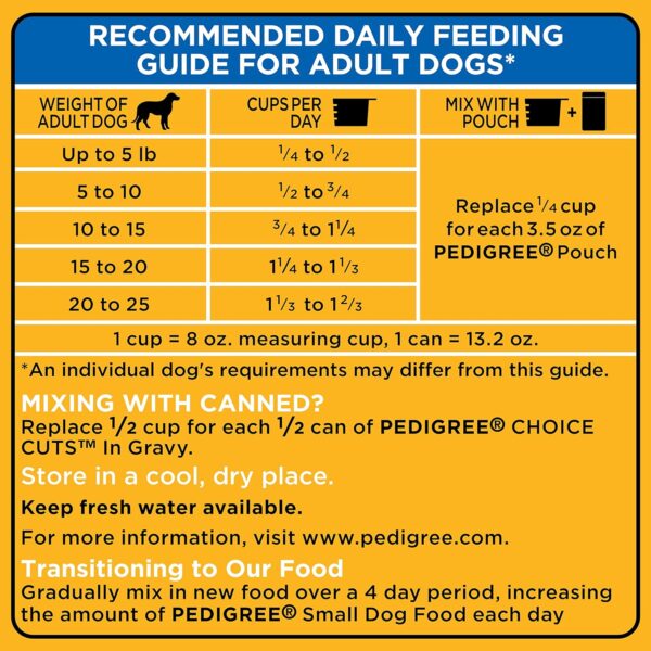 Pedigree Small Dog Complete Nutrition Small Breed Adult Dry Dog Food Grilled Steak and Vegetable Flavor Dog Kibble, 14 lb. Bag - Image 5