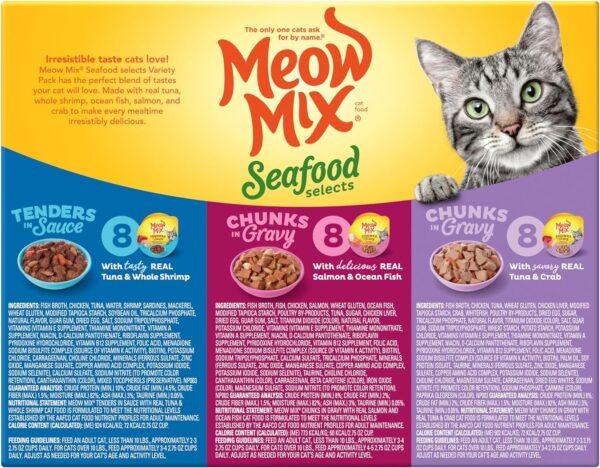 Meow Mix Seafood Selects Wet Cat Food Variety Pack, 2.75 Ounce (Pack of 24) - Image 4