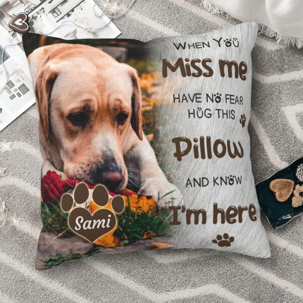 Personalized Pet Memorial Throw Pillow with Photo, Dog Memrial Gifts for Loss of Dog, Pet Memories Gifts for Dogs Dog Memorial Pillow Pet Loss Sympathy Gift Dog Bereavement Gifts - Image 5