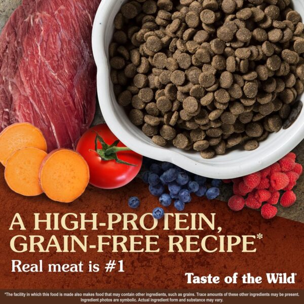 Taste of the Wild High Prairie Canine Grain-Free Recipe with Roasted Bison and Venison Adult Dry Dog Food, Made with High Protein from Real Meat and Guaranteed Nutrients and Probiotics 28lb - Image 4