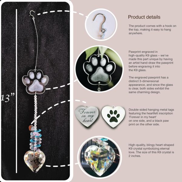 Pet Memorial Suncatcher, Dog Memorial Gifts, Pet Loss, Pet Sympathy, Thoughtful Dogs and Cats Remembrance, Bereavement Gifts - Image 7