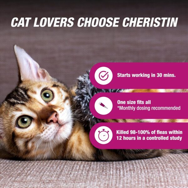 Cat Cheristin Cat Flea Treatment & Prevention for Cats | 1 Topical Dose Provides Up to 6 Weeks of Coverage | 6 ct. - Image 3