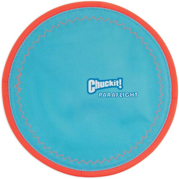 ChuckIt! Paraflight Flying Disc Dog Toy, Large (9.75"), Orange And Blue