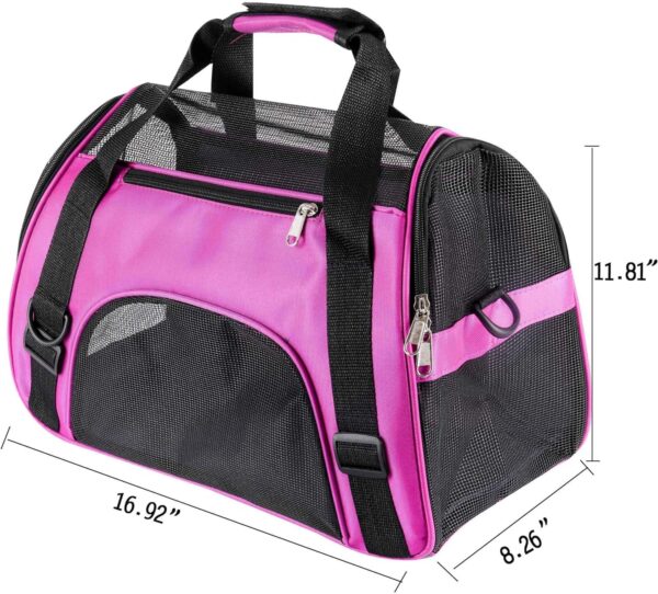 Cat Carriers Cat Soft-Sided Carriers Pet Carrier Soft-Sided Carriers for Cat Carriers Dog Carrier for Small Medium Cats Dogs Puppies Airline Approved Cat Travel Carrier (Small, Purple) - Image 2