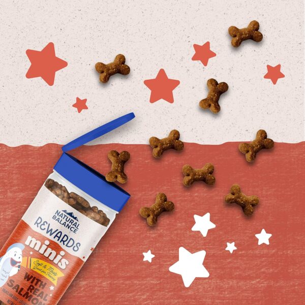 Natural Balance Limited Ingredient Mini-Rewards Salmon Grain-Free Dog Training Treats for Dogs | 5.3-oz. Canister, Brown - Image 3