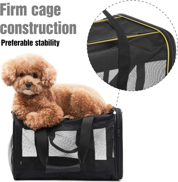 HITCH ScratchMe Pet Travel Carrier Soft Sided Portable Bag for Cats, Small Dogs, Kittens or Puppies, Collapsible, Durable, Airline Approved, Carry Your Pet with You Safely and Comfortably (L) - Image 4