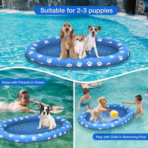 Pet Soft Dog Float Raft - Inflatable Dog Swimming Float for Summer (Paws) - Image 6