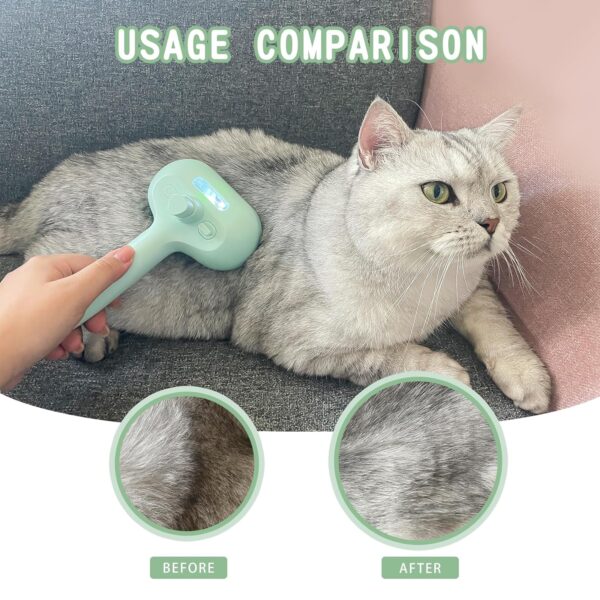 susu & wuwu Spray Cat Brush for Shedding - Water Brush for Cats and Dogs - Pet Hair Removal Comb with Water Tank and Release Button - Steamy Cat Brush - Pet Spray Hair Comb (Sky Blue) - Image 4