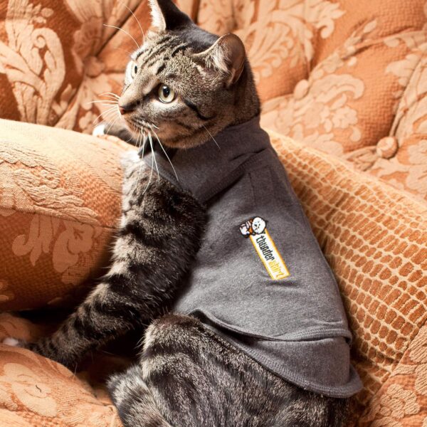 Thundershirt Classic Cat Anxiety Jacket, Heather Gray, Medium (9 to 13 lbs), THU-009 - Image 4