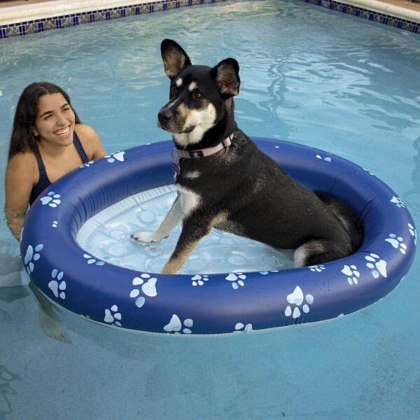 PoolCandy Inflatable Pet Float - Easy Set Up Doggy Pool Floats (Up-to 100LB PAW Large) - Image 4