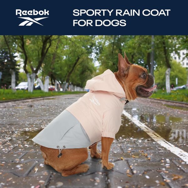 Reebok Dog Raincoat - Dog Coat with Hoodie, Waterproof Dog Rain Jacket for X-Small to Large Dogs, Adjustable Drawstring, Comes with Leash Hole, Premium Skin Friendly Lightweight Dog Rain Coat - Image 3