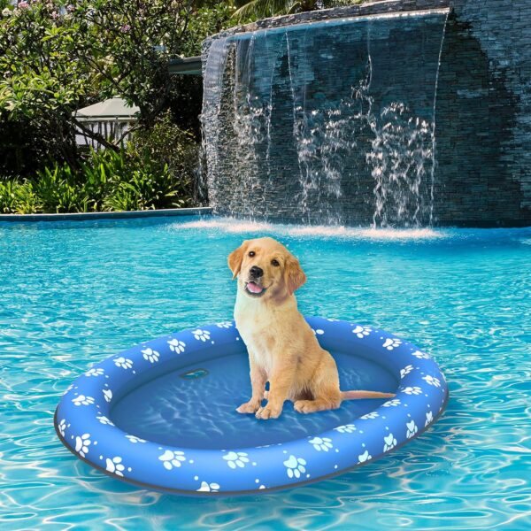 Pet Soft Dog Float Raft - Inflatable Dog Swimming Float for Summer (Paws) - Image 5