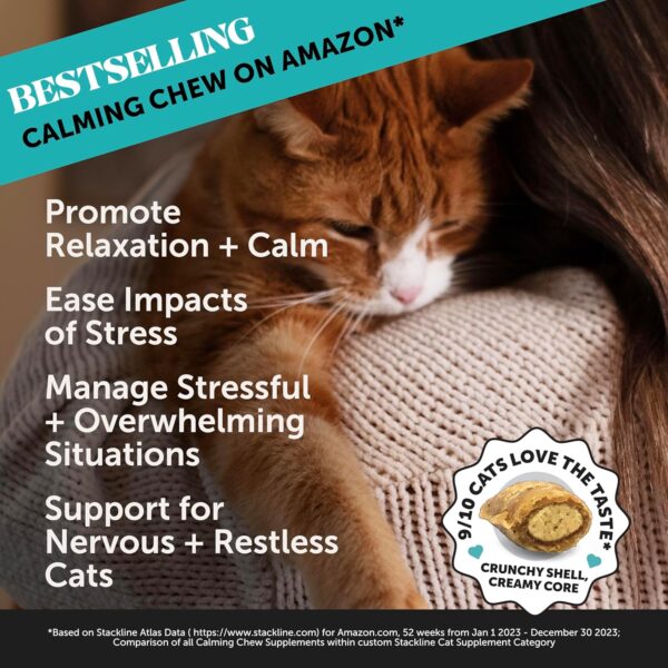 Pet Honesty Calming Chews for Cats - Cat Anxiety Relief + Helps Reduce Stress - Behavioral Support & Promotes Relaxation for Travel, Boarding, Vet Visits, Separation Anxiety - Chicken (30-Day Supply) - Image 2