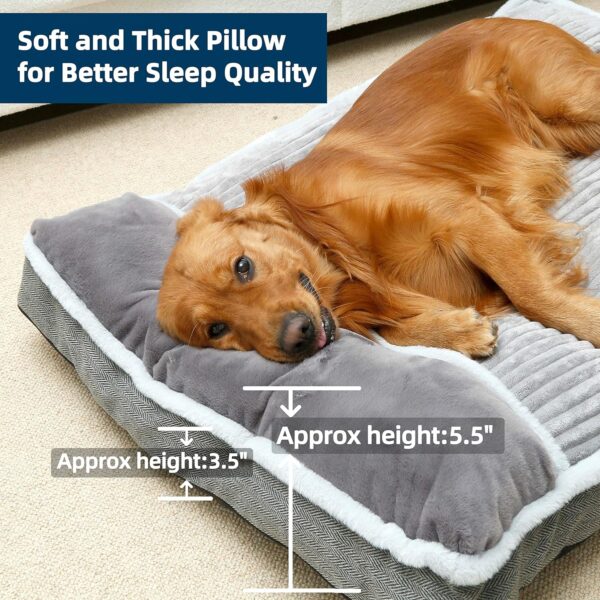 Large Dog Bed with Pillow for Crate Kennel, Sofa Dog Bed, Super Soft pet Bed for Medium, Jumbo, Furniture - Image 4