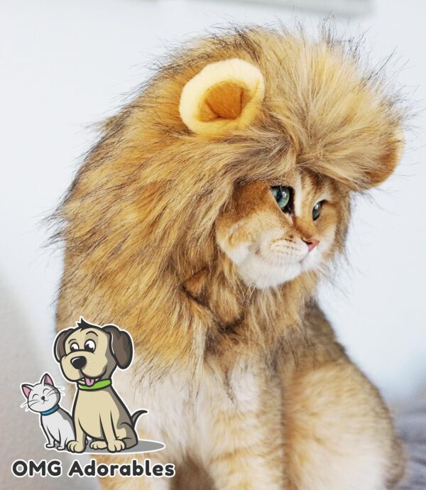 Lion Mane Costume for Cats - Image 3