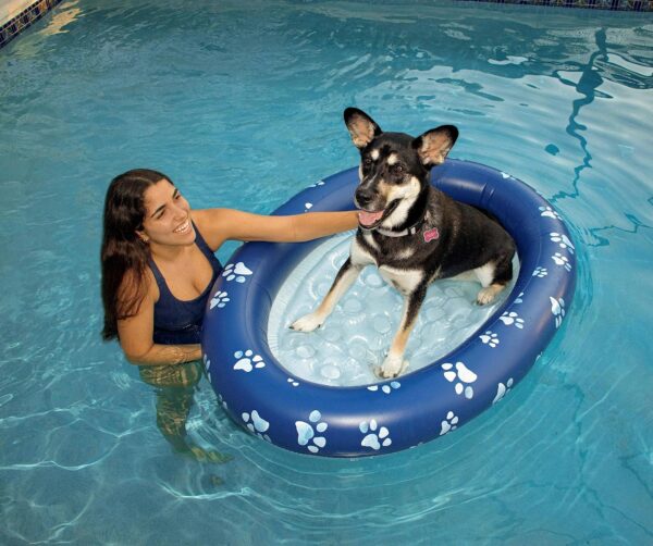 PoolCandy Inflatable Pet Float - Easy Set Up Doggy Pool Floats (Up-to 100LB PAW Large) - Image 3