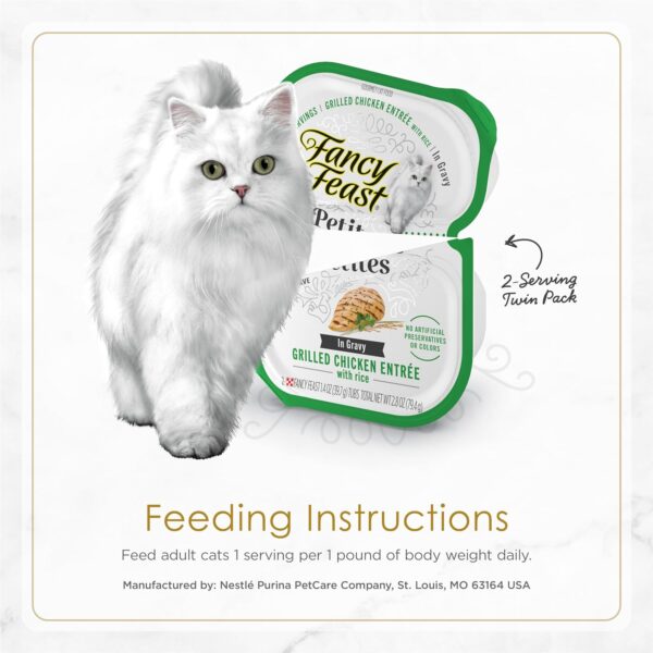 Purina Fancy Feast Gourmet Wet Cat Food Variety Pack, Petites Gravy Collection, break-apart tubs, 24 servings - (Pack of 12) 2.8 oz. Tubs - Image 9