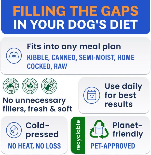 Bark&Spark Dog Probiotics & Digestive Enzymes (Gut Health) Allergy & Itchy Skin - Pet Diarrhea Gas Treatment Upset Stomach Relief, Digestion Health Prebiotic Supplement Tummy Treat (120Ct Chicken) - Image 5