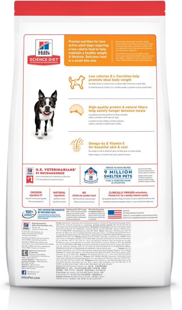 Hill's Science Diet Light , Adult 1-6, Weight Management Support, Dry Dog Food, Chicken & Barley, 30 lb Bag - Image 2