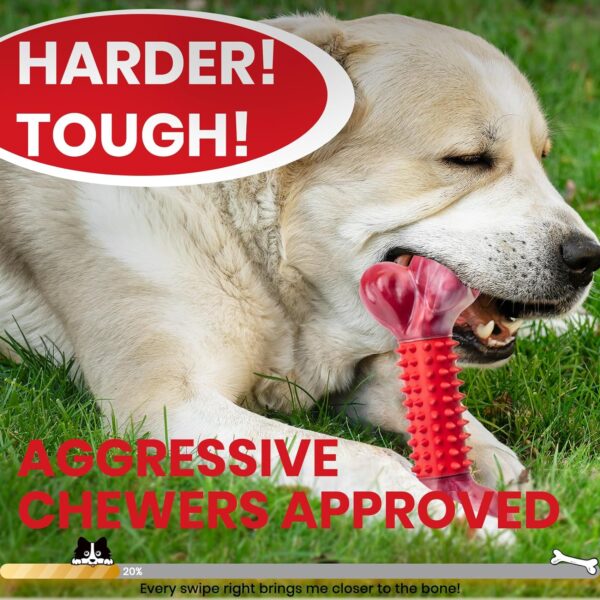 Apasiri Tough Dog Toys for Aggressive Chewers Large Breed, Chew Toys, Bones Made with Nylon and Rubber, Big Indestructible Toy, Medium Puppy Teething Chew - Image 2