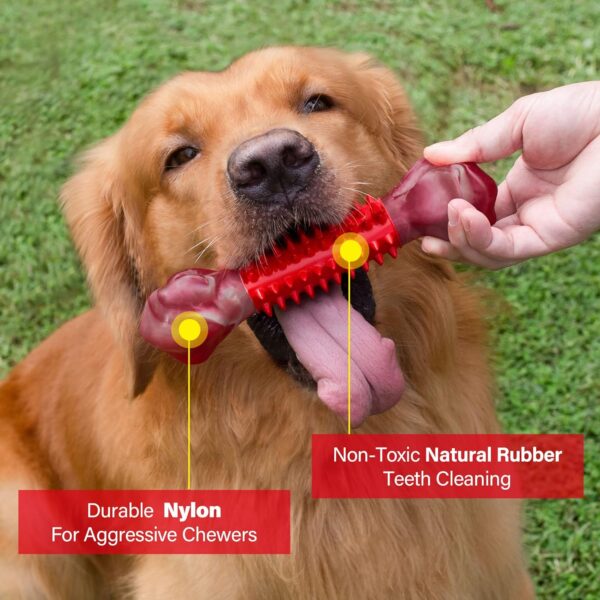 Apasiri Tough Dog Toys for Aggressive Chewers Large Breed, Chew Toys, Bones Made with Nylon and Rubber, Big Indestructible Toy, Medium Puppy Teething Chew - Image 7