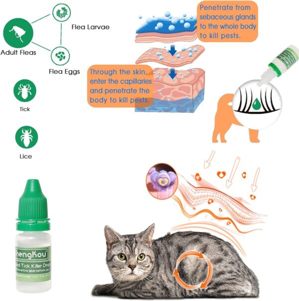 Protect Your Feline: Effective Flea and Tick Treatment for Cats, Natural Formula, 2-25 lbs, (9 Month Supply) - Image 3