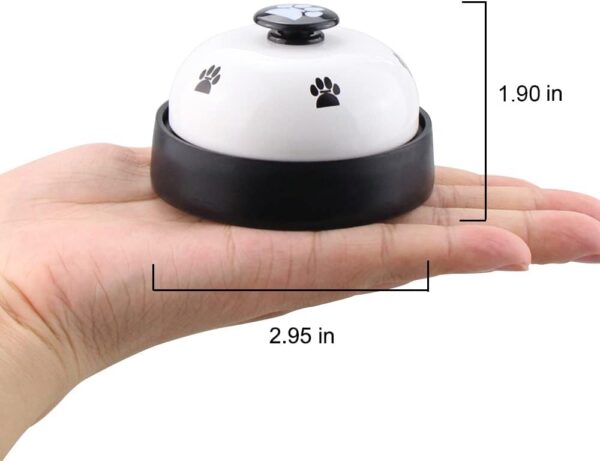 Comsmart Dog Training Bell, Set of 2 Dog Puppy Pet Potty Training Bells, Dog Cat Door Bell Tell Bell with Non-Skid Rubber Base 2 Pack White - Image 5