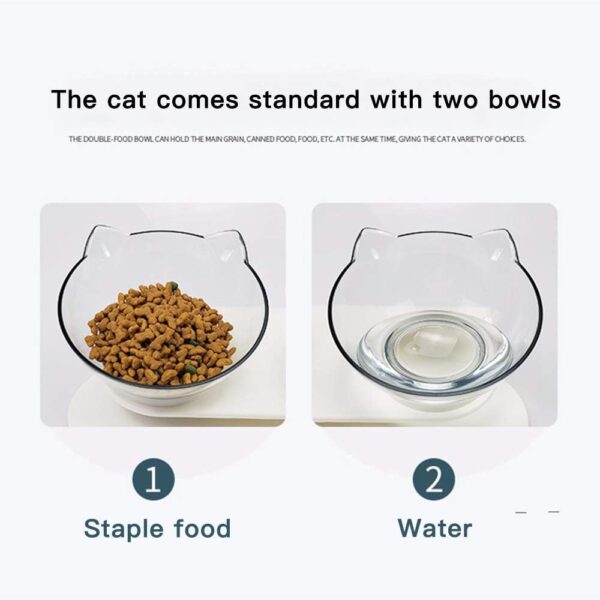 Laifug Elevated Double Cat Bowl,Pet Feeding Bowl | Raised The Bottom for Cats and Small Dogs - Image 2