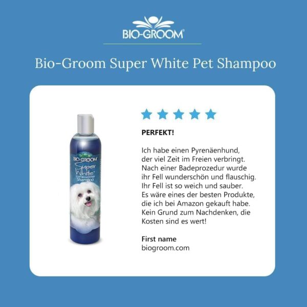 Bio-Groom Super Whitening Dog Shampoo – Whitening Pet Shampoo, Dog Bathing Supplies, Puppy Wash, Dog Grooming Supplies, Cruelty-Free – 12 fl oz 1-Pack - Image 5