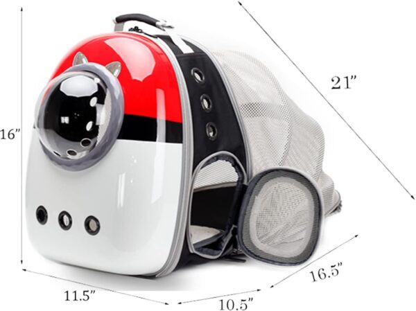 Back Expandable Cat Carrier Backpack, Backpack for Cats Kitten Small Puppy, Airline Approved Cat Bubble Backpack, Space Capsule Astronaut Carrier - Image 2