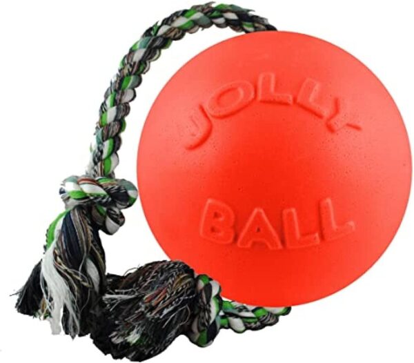 Jolly Pets Romp-n-Roll Dog Toy, Orange, 6", Model Number: 788169060645