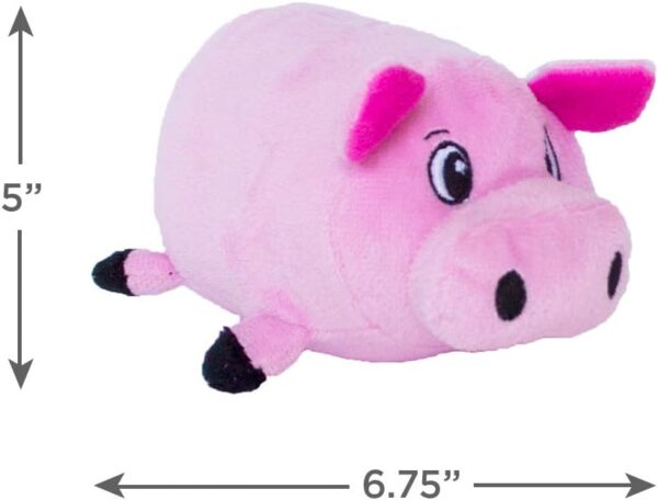 Outward Hound Fattiez Pig Plush Squeaky Dog Toy, Small - Image 3