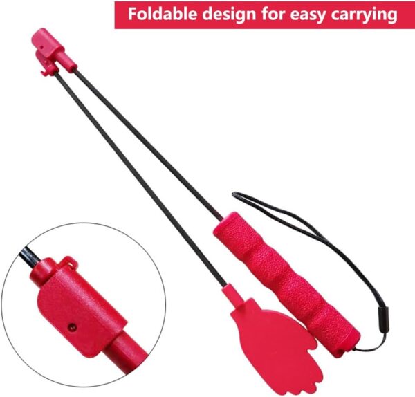 Collapsible Portable Dog Training Stick,Silicone Durable Dog Training Whip with Anti-Slip Handle,Outdoor and Indoor Training Dog Tools,Puppy Training Whip Exercise Accessory - Image 5