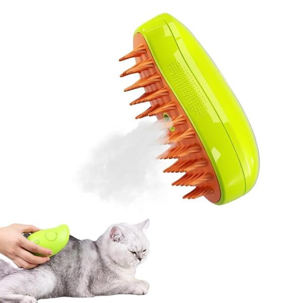 3 in 1 Steamy Cat Brush, Mist Spray Cat Hair Grooming, Multifunction Brush, Self Spraying Cat Brush, Cat Brush, Pet Grooming Tool, Loose Hair Removal, Brush for Dogs and Cats,Massage Brush for Cats