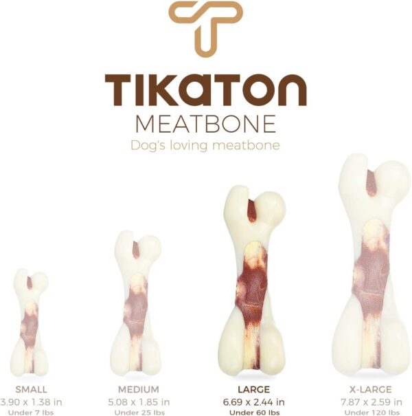 Tikaton Dog Chew Toys for Aggressive Chewers, Beef Flavor Durable Teething Bones for Large/Medium/Small Puppies - Image 6