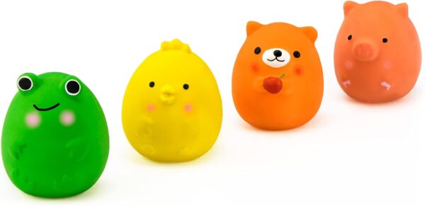 CHIWAVA 4PCS 2.4'' Squeak Latex Puppy Toy Funny Animal Sets Pet Interactive Play for Small Dog Assorted Color - Image 3