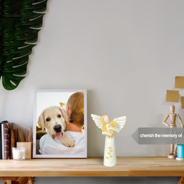 Angel Souvenir pet Ornaments, Dog and cat Souvenir Gifts, Resin Angel Statues, Pet Sympathy Gift,Remembrance Gift for a Grieving Pet Owner,Dog Angel Figurines.Loss of Dog Sympathy Gift, White - Image 4