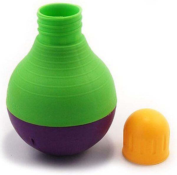 Starmark Bob-A-Lot Interactive Dog Pet Toy, Large, Yellow/Green/Purple - Image 2