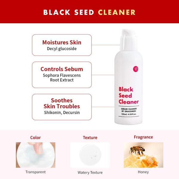 Black Seed Cleaner - Cat Chin Acne Treatment, Non-toxic Hypoallergenic Cleanser, 4.2 fl.oz (125ml) - Image 6