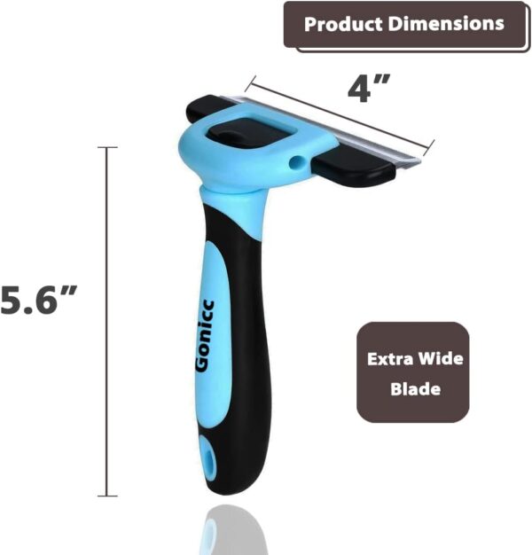 Gonicc PDT- 1001 Professional Pet De Shedding comb Tool Blue - Image 4