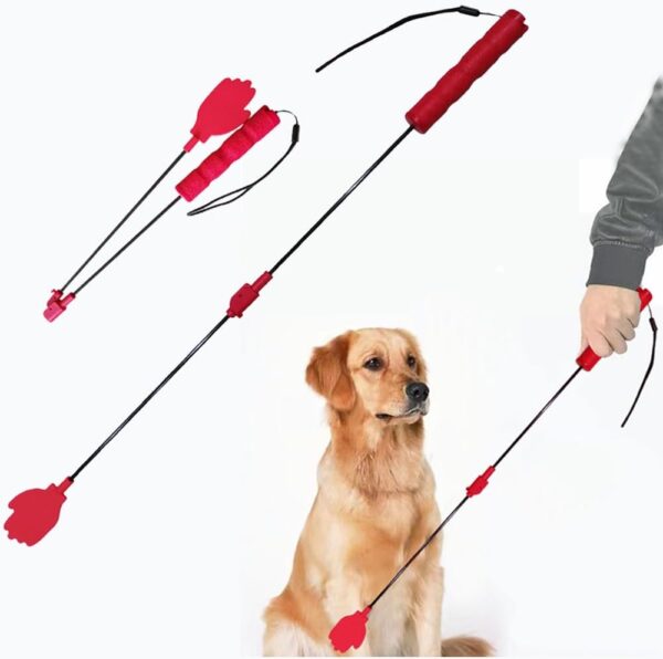 Collapsible Portable Dog Training Stick,Silicone Durable Dog Training Whip with Anti-Slip Handle,Outdoor and Indoor Training Dog Tools,Puppy Training Whip Exercise Accessory