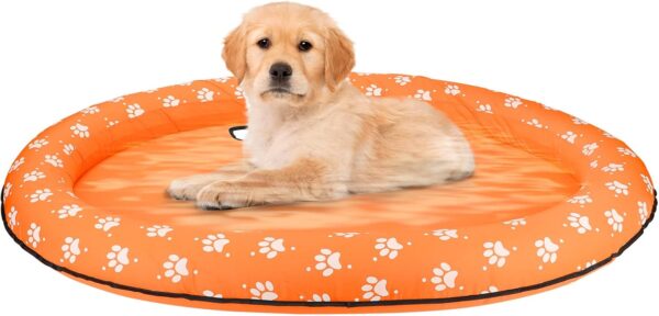 Mystery 55x38 in/140x96 cm Dog Floats for Pool, Thickened Dog Pool Floats for Large Dogs/Puppies, Summer Inflatable Pool Float for Adult Swimming (Large-Orange) - Image 8