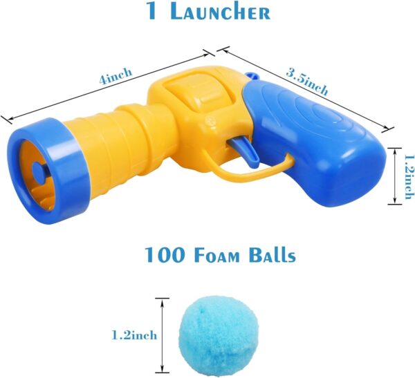 Cat Toys Interactive for Indoor Cats with Interactive Launchers Kitty Toys Cat Toys for Indoor Cats Self Play Cat Ball Toy Pom Pom Balls Puff Balls 100 Balls Cat Enrichment Toys - Image 5