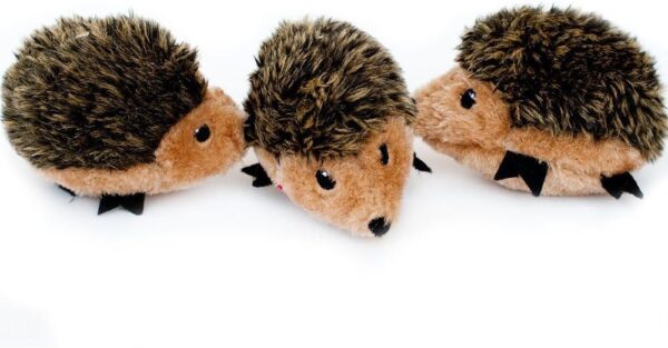 ZippyPaws - Burrows Replacement Miniz Hedgehogs 3-Pack - Plush Refills for Interactive Dog Toys for Boredom - Hide and Seek Dog Toys and Puppy Toys, Colorful Squeaky Dog Toys for Small and Medium Dogs