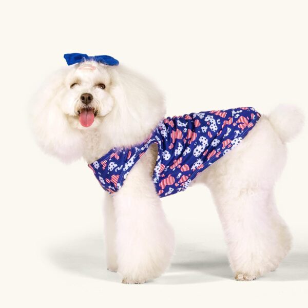 CuteBone 4th of July Dog Shirts 2-Pack Soft Pet Clothes Breathable Summer Vest for Small Puppy and Stretchy Cat Apparel 2BX13M - Image 7