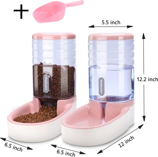 Pets Auto Feeder 3.8L,Food Feeder and Water Dispenser Set for Small & Big Dogs Cats and Pets Animals (Pink) - Image 6