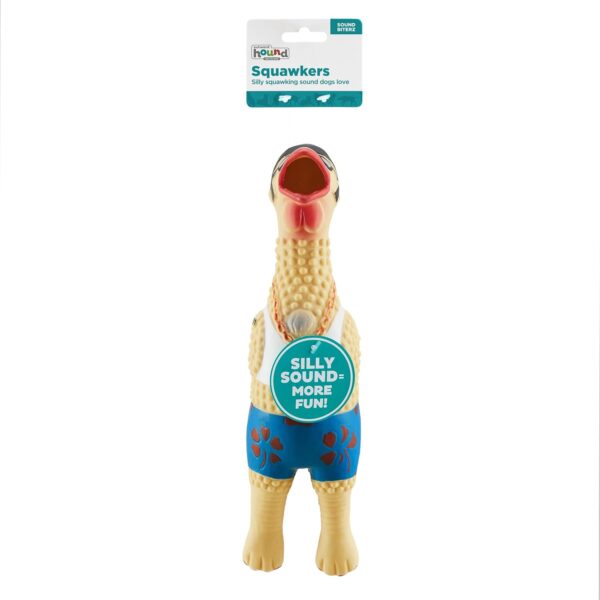 Outward Hound Squawkers Earl Latex Rubber Chicken Interactive Dog Toy, Large - Image 2