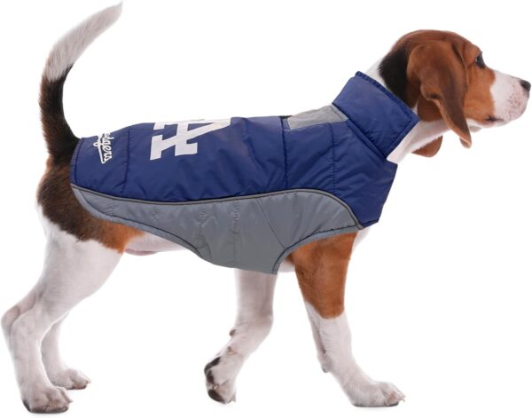 Pets First MLB Los Angeles Dodgers Puffer Vest for Dogs & Cats, Size Large. Warm, Cozy, & Waterproof Dog Coat, for Small & Large Dogs/Cats. Best MLB Licensed PET Warming Sports Jacket (LAD-4081-LG) - Image 3