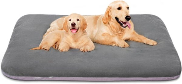 Magic Dog Super Soft Extra Large Dog Bed, 47 Inches Orthopedic Foam Dog Beds for XL Dogs, Jumbo Pet Bed with Anti Slip Bottom, Dog Sleeping Mattress with Removable and Washable Cover, Grey